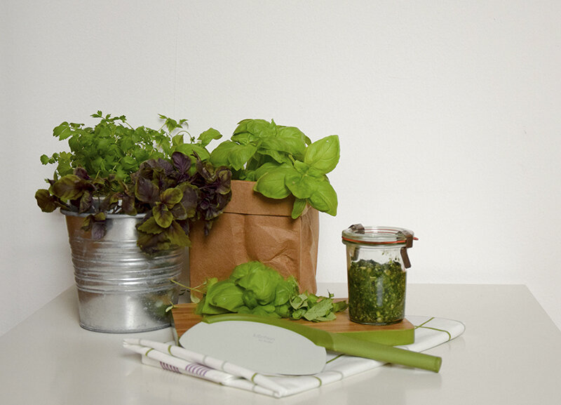Pesto ist ein köstlicher Begleiter: egal ob zu Fleisch- und Fischgerichte, als Brotaufstrich, Salat-Vinaigrette, in Suppen oder zu Gemüse. © MINT N MELON