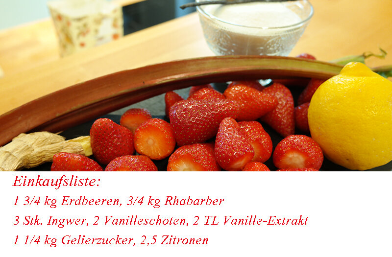 Zutaten für die Marmelade