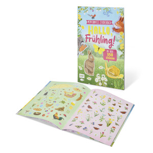 Link: Großansicht des Bildes - Bildinhalt: Frühlings-Stickerbuch mit aufgeschlagenen Seiten