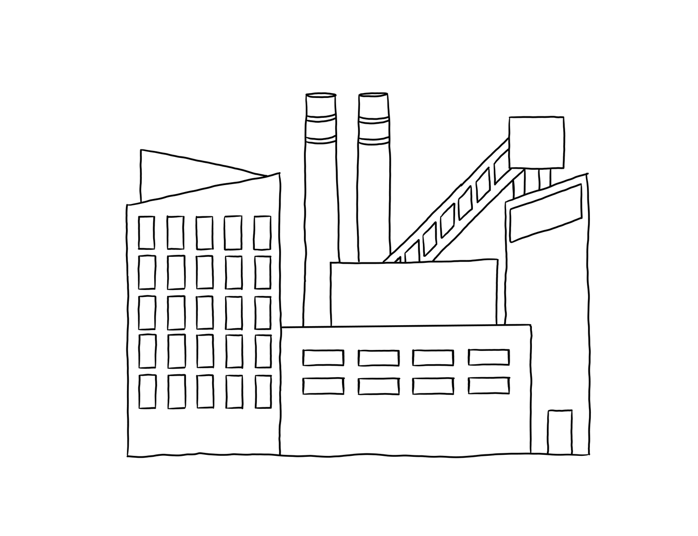 Illustration von einer Fabrik