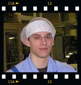 Fritz Schenk ist 20 Jahre alt und absolviert eine Ausbildung als Fachkraft für Lebensmitteltechnik