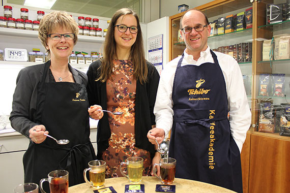 Susanne Tadeus (Food-Expertin), Antje Faust (Produtkmanagerin), Andreas Christmann (Kaffee-Einkäufer)