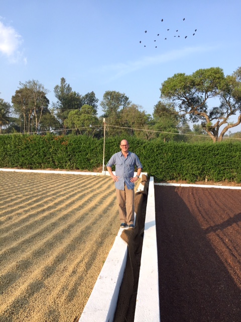 Andreas Christmann auf der Kaffeeplantage in Indien