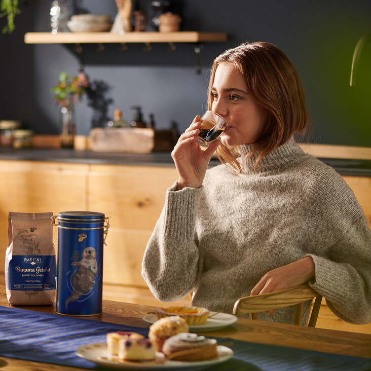 Rarität des Jahres Panama Geisha Moodbild beide Kaffeegrößen