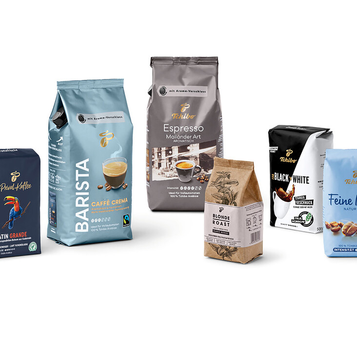 Tchibo Kaffees Übersicht Freisteller