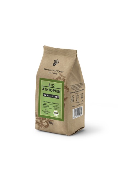 Braune Tüte Tchibo Bio Äthiopien Kaffeebohnen