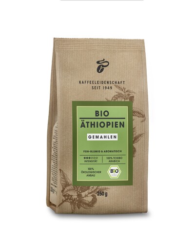 Braune 250g-Packung Tchibo Bio Äthiopien Kaffee