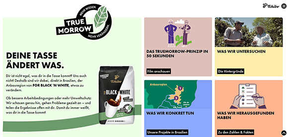 Werbung für Tchibo True Morrow Kaffee Black´n White