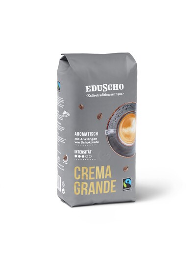Graue Eduscho-Kaffeepackung „Crema Grande“