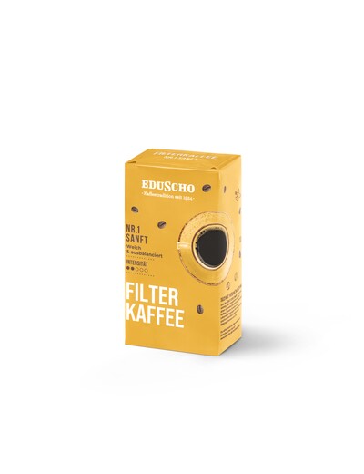 Gelbe Eduscho-Packung Filterkaffee NR.1 Sanft