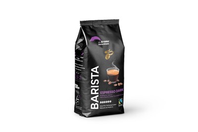Schwarze Barista-Espressobohnenpackung
