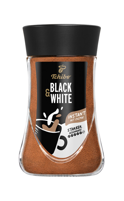 Tchibo Black & White Instantkaffee Glas