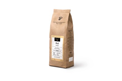 Braune Kaffeepackung „Sholi Rwanda“