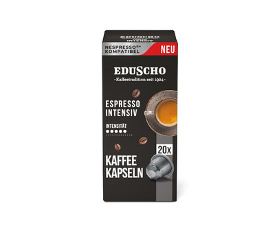 Schwarze Eduscho-Packung Espresso Kapseln