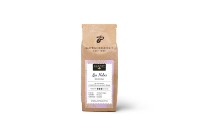 Braune Kaffeepackung „Las Nubes“ Nicaragua