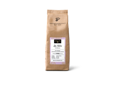 Braune Kaffeepackung „Las Nubes“ Nicaragua