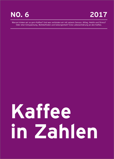 Lila Cover mit weißem Titel „Kaffee in Zahlen“