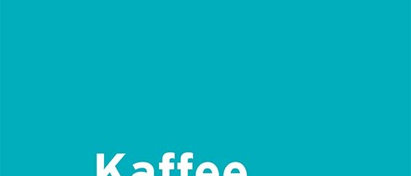 Türkises Cover mit weißem Text „Kaffee in Zahlen“