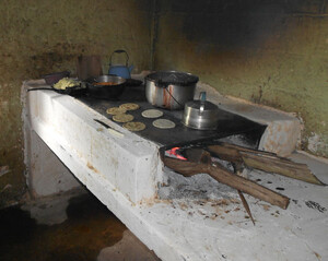 Tortillas - gebacken auf einem traditionellen Ofen