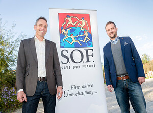 Managen die Kindergiewende: Ralf Thielebein von S.O.F. und Tim Westerfeld, Tchibo Energie