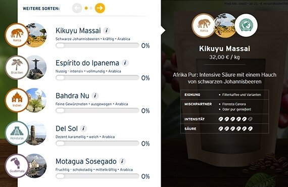 Wie schmeckt Kaffee aus Kenia? Der Kaffeemixer von Mein Privat Kaffee verrät es mir.