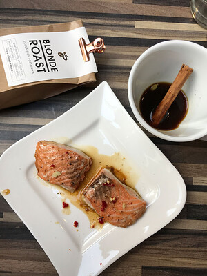 Sehr lecker und mal etwas Anderes: Lachs mit Kaffeesirup