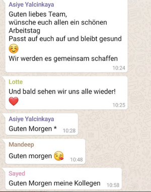 Motivierender Team-Chat