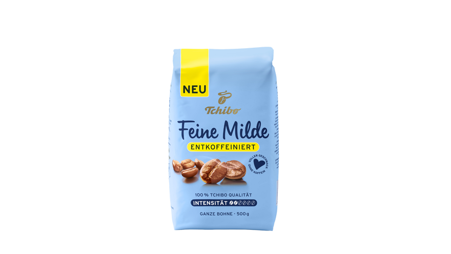 Tchibo Feine Milde entkoffeinierte Bohnen-Packung