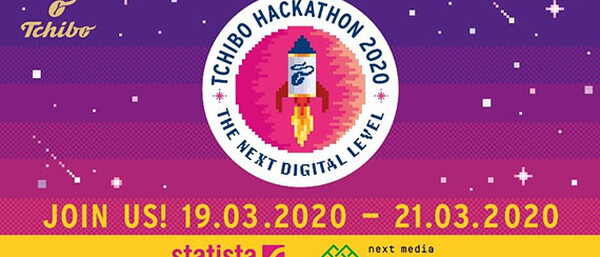 Tchibo Hackathon 2020 Raketenmotiv, Datum und Logos