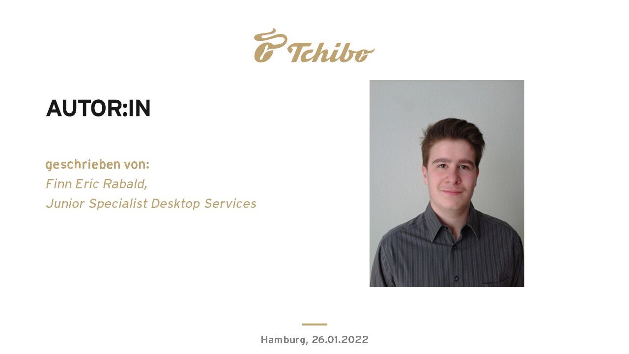 Tchibo-Folie mit Autorinfo und Porträtfoto
