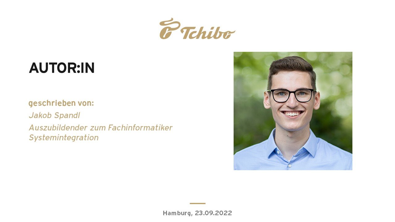 Tchibo-Autorenseite mit verpixeltem Porträt