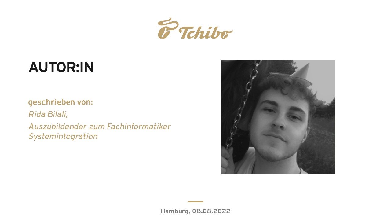Tchibo-Autorenseite mit verpixeltem Porträt