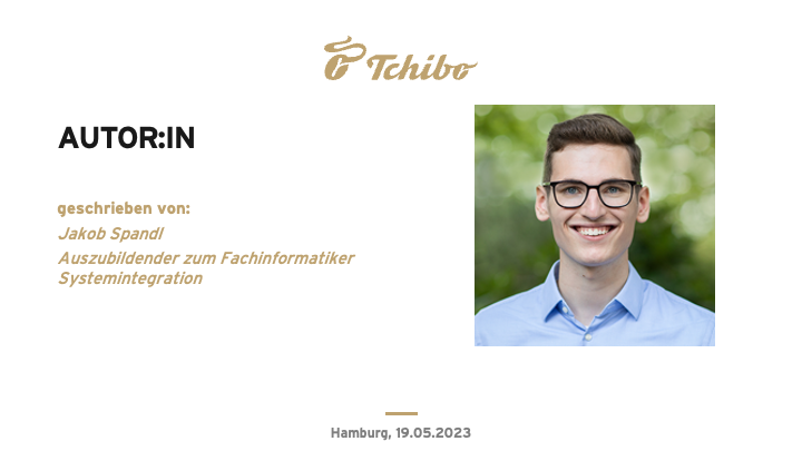 Tchibo Autorenprofil mit verpixeltem Porträt