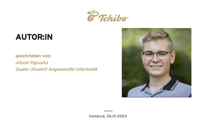 Tchibo-Autorenseite mit Porträtfoto