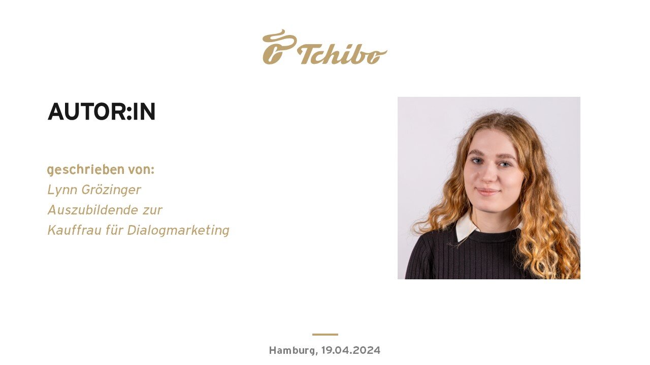 Tchibo-Autorin mit verpixeltem Porträt
