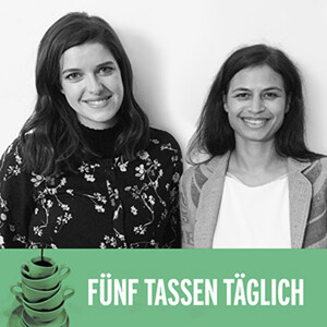 Link: Großansicht des Bildes - Bildinhalt: Zwei Frauen, unten Schrift „Fünf Tassen täglich“