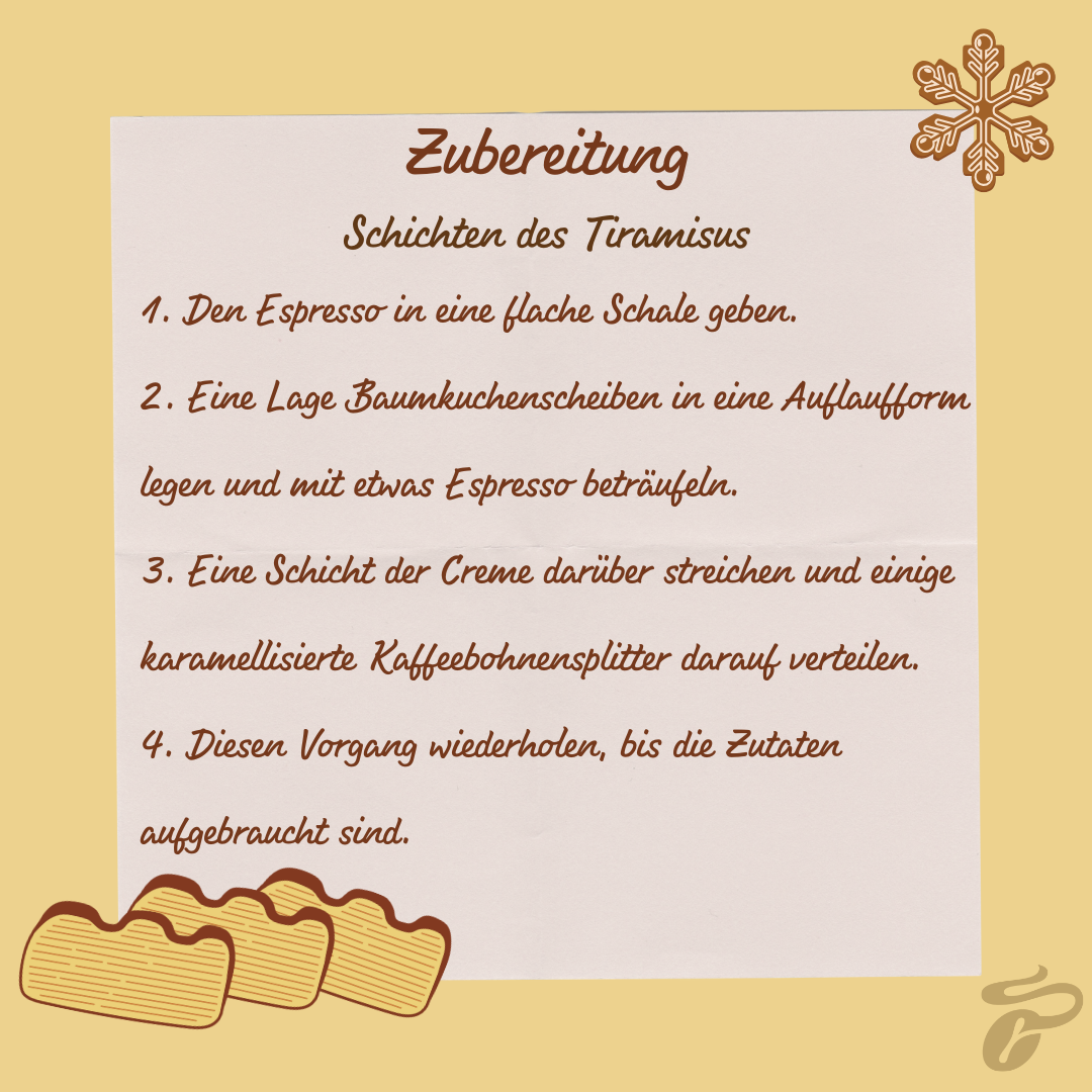 Rezeptkarte: Tiramisuschichten mit Espresso