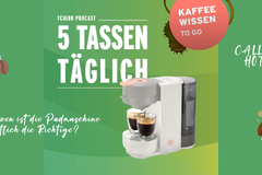 Kaffeepodcast-Werbung mit Padmaschine