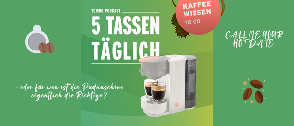Kaffeepodcast-Werbung mit Padmaschine