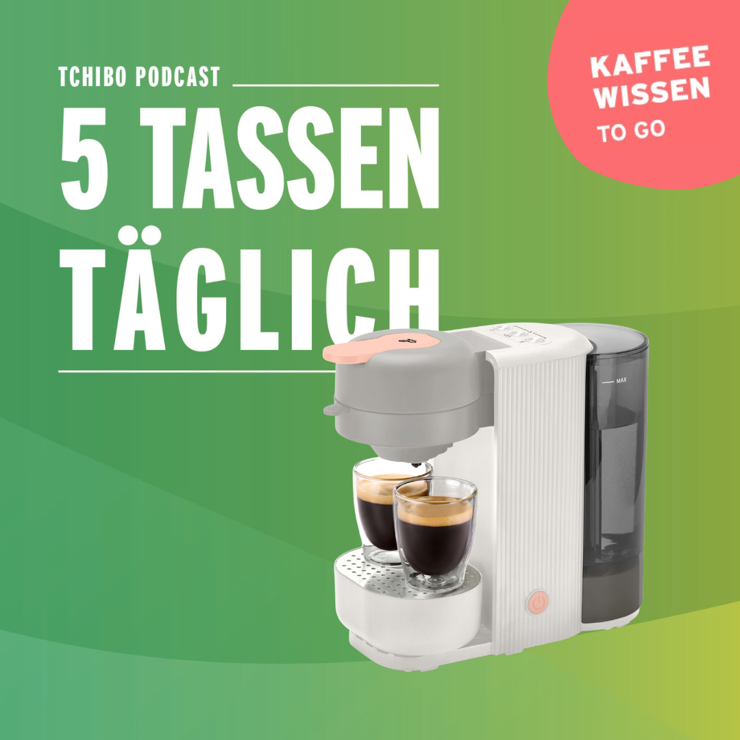 Kaffeepadmaschine mit zwei Espressotassen