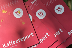 Rote „Kaffeereport“-Magazine, 15 Jahre Jubiläum