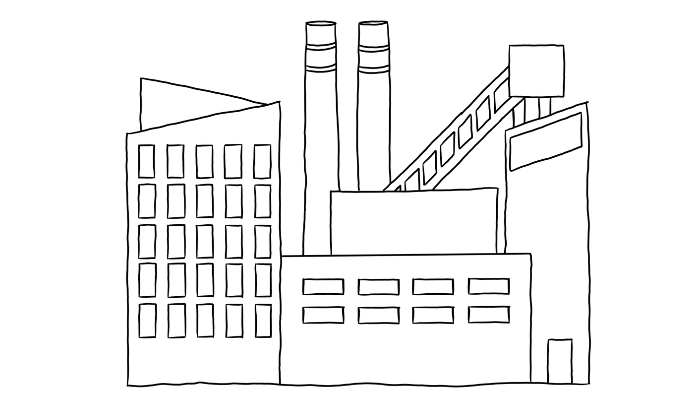 Illustration einer Fabrik