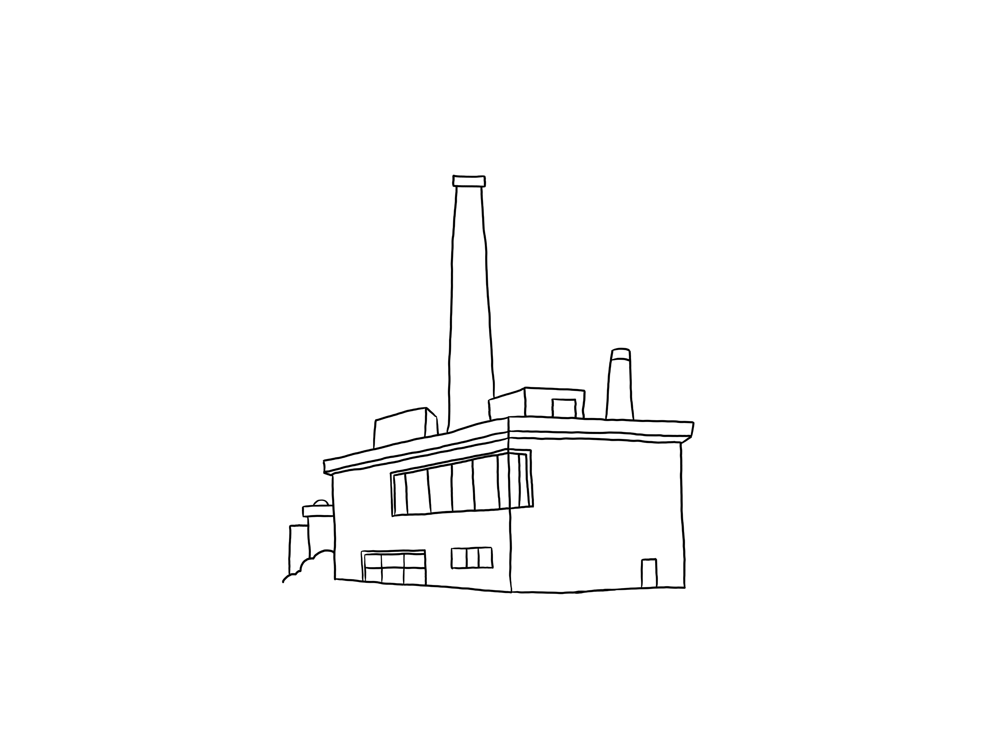 Illustration von einer Fabrik