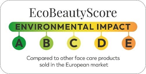EcoBeautyScore environmental impact scale A to E