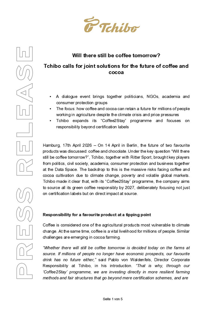 PDF-file Preview for: Tchibo press release 