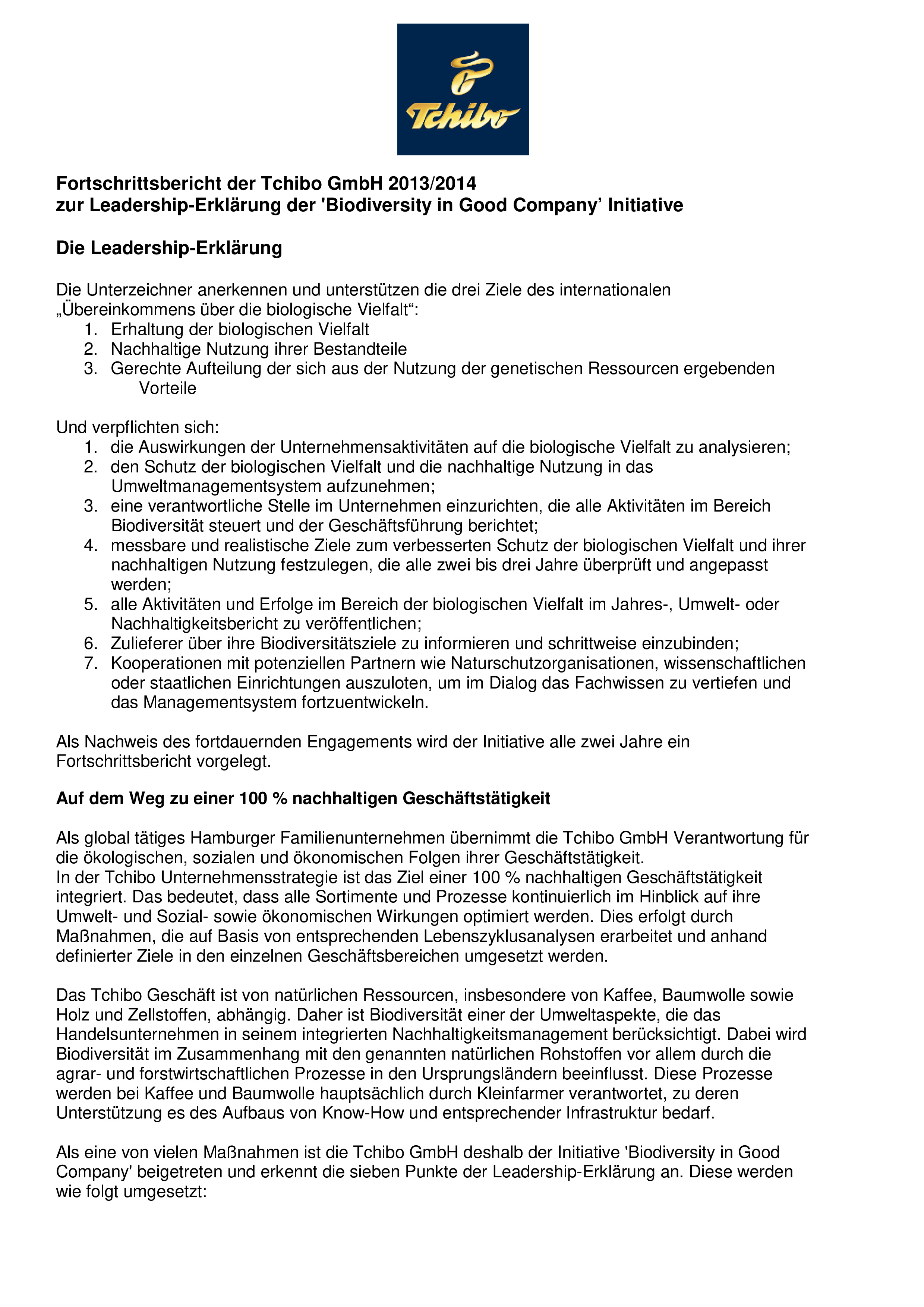 PDF-file Preview for: Biodiversity progress report 2013/2014 (German)
